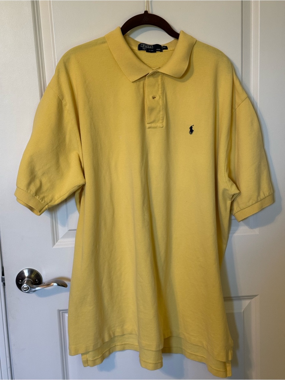 Polo Ralph Lauren Men’s XXL Yellow Pique Polo Shirt Classic Pony Logo